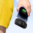 Mini powerbank Wozinsky WF16-YLS 5000mAh 15W Lightning z wbudowanym kablem USB-C i ładowarką do Apple Watch - czarny