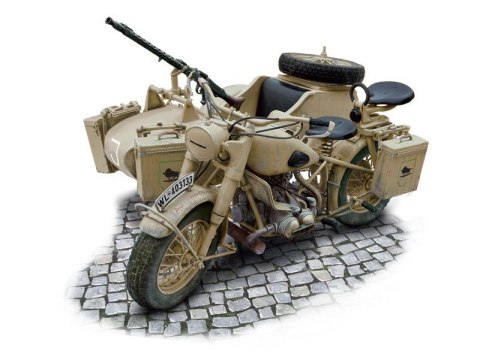 German military motorcycle with sidecar German military motorcycle with sidecar