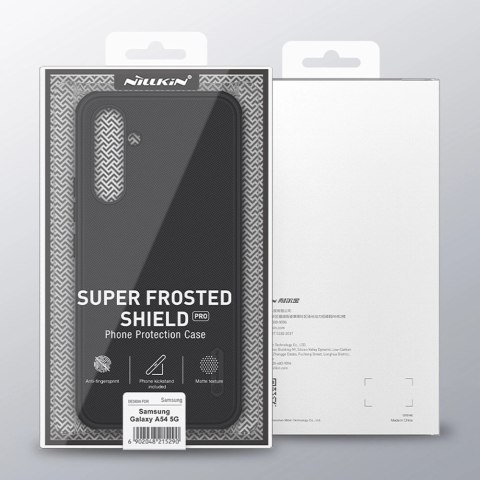 Nillkin Super Frosted Shield Pro etui do Samsung Galaxy A54 5G pancerny pokrowiec + podstawka na telefon czarne Nillkin Super Frosted Shield Pro etui do Samsung Galaxy A54 5G pancerny pokrowiec + podstawka na telefon czarne