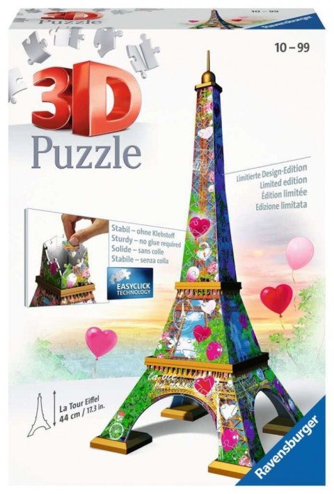 Puzzle 216 elementów 3D Wieża Eiffla Love Edition Puzzle 216 elementów 3D Wieża Eiffla Love Edition