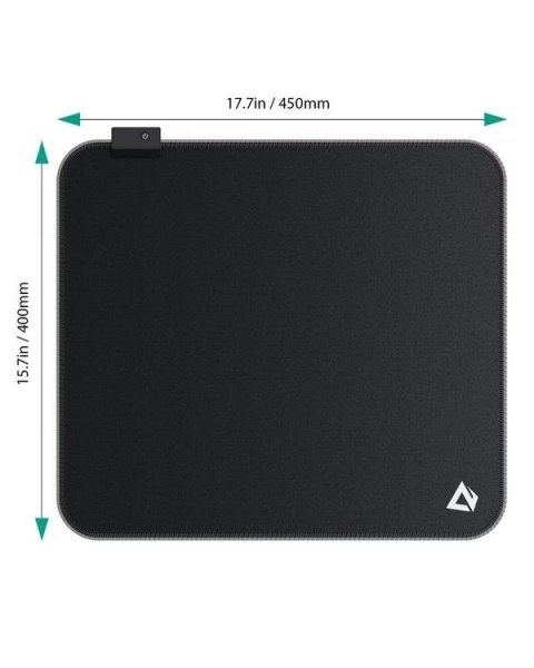 KM-P8 RGB M gamingowa podkładka pod mysz | 450x400x4mm | wodoodporna | gumowany spód | 11 efektów świetlnych KM-P8 RGB M gamingowa podkładka pod mysz | 450x400x4mm | wodoodporna | gumowany spód | 11 efektów świetlnych