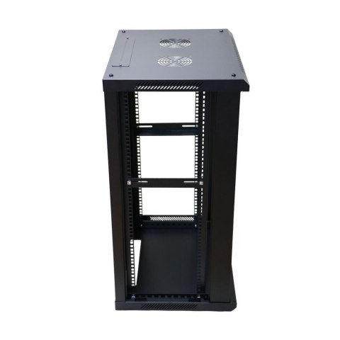 Szafa rack 18U 600x450mm czarna wisząca Szafa rack 18U 600x450mm czarna wisząca