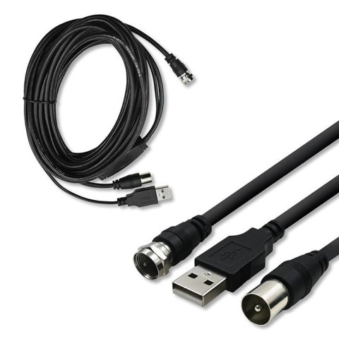 Antena zewnętrzna DVB-T2 | VHF/UHF | Czarna Antena zewnętrzna DVB-T2 | VHF/UHF | Czarna