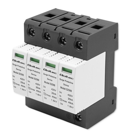 Ogranicznik ochronnik przepięć AC | 4P | 420V | T2 | C Ogranicznik ochronnik przepięć AC | 4P | 420V | T2 | C