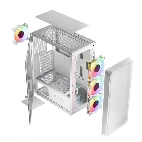 Obudowa Komputerowa Logic Portos ARGB Midi USB 3.0 Biała Obudowa Komputerowa Logic Portos ARGB Midi USB 3.0 Biała