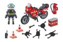 Zestaw z figurką Action Heroes 71466 Motocykl straży pożarnej na miejscu wypadku