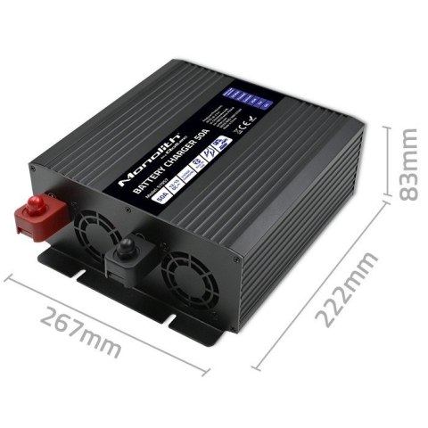 Inteligentna ładowarka do akumulatorów LiFePO4 AGM GEL SLA | 50A | 12V Inteligentna ładowarka do akumulatorów LiFePO4 AGM GEL SLA | 50A | 12V