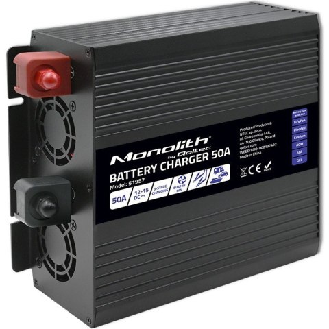 Inteligentna ładowarka do akumulatorów LiFePO4 AGM GEL SLA | 50A | 12V Inteligentna ładowarka do akumulatorów LiFePO4 AGM GEL SLA | 50A | 12V