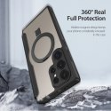 Etui Dux Ducis Skin X Pro na Samsung Galaxy S24 Ultra z MagSafe, klapką i podstawką - czarne
