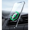 Joyroom samochodowy uchwyt magnetyczny bezprzewodowa indukcyjna ładowarka Qi 15 W (kompatybilna z MagSafe do iPhone) czarny (JR-