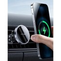 Joyroom samochodowy uchwyt magnetyczny bezprzewodowa indukcyjna ładowarka Qi 15 W (kompatybilna z MagSafe do iPhone) czarny (JR-