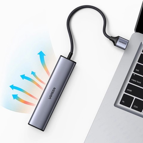 Ugreen wielofunkcyjny adapter HUB USB 3.0 - 3 x USB / Ethernet RJ-45 / USB Typ C PD szary (CM475) Ugreen wielofunkcyjny adapter HUB USB 3.0 - 3 x USB / Ethernet RJ-45 / USB Typ C PD szary (CM475)