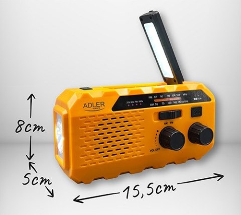 Radio solarne z korbką ręczną AD1197 Radio solarne z korbką ręczną AD1197