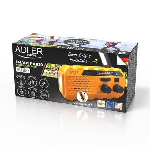 Radio solarne z korbką ręczną AD1197 Radio solarne z korbką ręczną AD1197