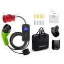 Mobilna ładowarka do samochodu elektrycznego EV z regulacją 2w1 Typ2 | 7kW | 230V | CEE 3 PIN | WiFi | LCD | Przenosna | Wallbo