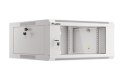 Szafa instalacyjna rack wisząca 19 cali 4U 600 szara drzwi szkalne (złożona)