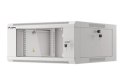 Szafa instalacyjna rack wisząca 19 cali 4U 600 szara drzwi szkalne (złożona)