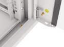 Szafa instalacyjna rack wisząca 19 cali 4U 600 szara drzwi szkalne (złożona)