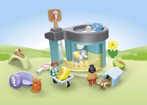 Zestaw z figurkami Junior 71690 Hotel dla zwierząt z dozownikiem pokarmu Zestaw z figurkami Junior 71690 Hotel dla zwierząt z dozownikiem pokarmu