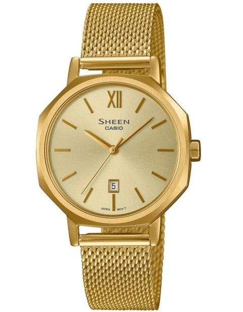 CASIO SHEEN Mod. OCTAGONAL LADY DATE - GOLD MESH CASIO SHEEN Mod. OCTAGONAL LADY DATE - GOLD MESH
