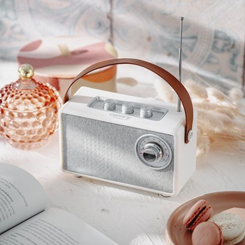 Głośnik Bluetooth CR1902 FM USB-C biały Głośnik Bluetooth CR1902 FM USB-C biały