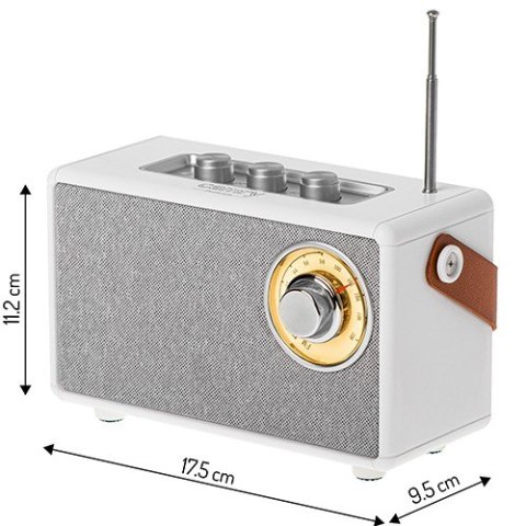 Głośnik Bluetooth CR1902 FM USB-C biały Głośnik Bluetooth CR1902 FM USB-C biały