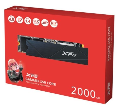 Dysk SSD XPG GAMMIX S50 CORE 2TB PCIe 4x4 3.5/2.8 M2 Dysk SSD XPG GAMMIX S50 CORE 2TB PCIe 4x4 3.5/2.8 M2