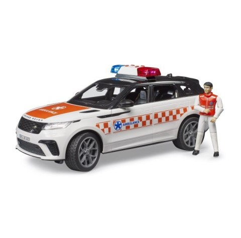 Pojazd Range Rover Velar straż pożarna z figurką Pojazd Range Rover Velar straż pożarna z figurką