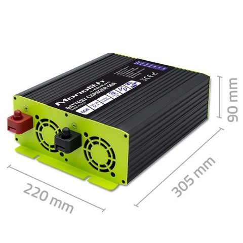 Inteligentna ładowarka do akumulatorów LiFePO4 AGM GEL SLA | 60A | 12V Inteligentna ładowarka do akumulatorów LiFePO4 AGM GEL SLA | 60A | 12V