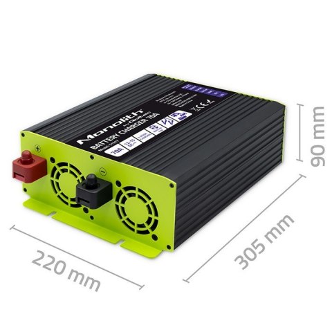 Inteligentna ładowarka do akumulatorów LiFePO4 AGM GEL SLA | 70A | 12V Inteligentna ładowarka do akumulatorów LiFePO4 AGM GEL SLA | 70A | 12V