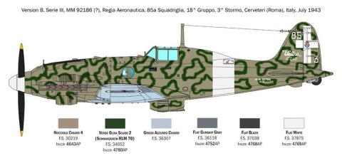 Model plastikowy Macchi MC.205 Veltro 1/32 Model plastikowy Macchi MC.205 Veltro 1/32