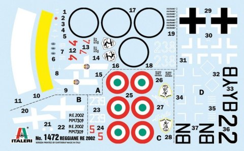 Model plastikowy Reggiane Re.2002 Ariete 1/72 Model plastikowy Reggiane Re.2002 Ariete 1/72