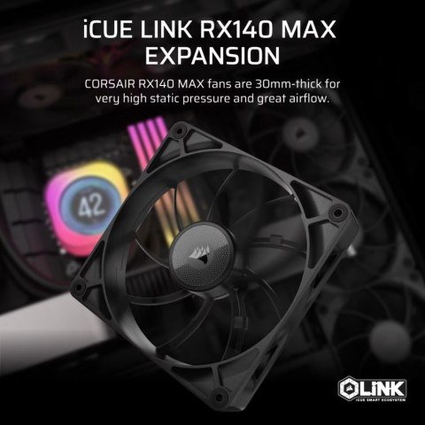 Wentylator iCUE LINK RX140 MAX 140mm Single Fan Wentylator iCUE LINK RX140 MAX 140mm Single Fan