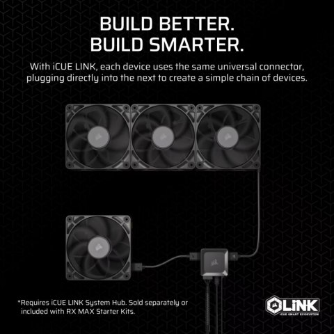 Wentylator iCUE LINK RX140 MAX 140mm Single Fan Wentylator iCUE LINK RX140 MAX 140mm Single Fan