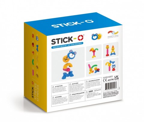 Klocki magnetyczne Stick-o Zestaw z niedźwiedziem 10 elementów Klocki magnetyczne Stick-o Zestaw z niedźwiedziem 10 elementów