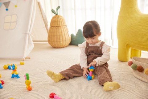 Klocki magnetyczne Stick-o Zestaw z niedźwiedziem 10 elementów Klocki magnetyczne Stick-o Zestaw z niedźwiedziem 10 elementów