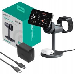 Ładowarka bezprzewodowa MagSafe LC-MC311 3w1 Qi2 15W + ładowarka PD 30W