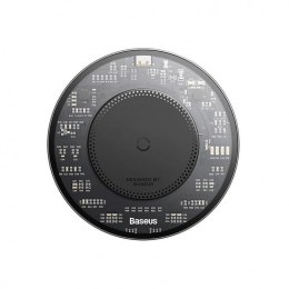 [PO ZWROCIE] Ładowarka indukcyjna Baseus BS-W530 15W + kabel USB C - USB C 24W 1m - czarna