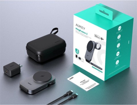 Ładowarka bezprzewodowa MagSafe LC-MC312 Slim 3w1 Qi2 15W + ładowarka PD 30W + Etui Ładowarka bezprzewodowa MagSafe LC-MC312 Slim 3w1 Qi2 15W + ładowarka PD 30W + Etui