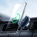 Joyroom samochodowy uchwyt magnetyczny bezprzewodowa indukcyjna ładowarka Qi 15 W (kompatybilna z MagSafe do iPhone) czarny (JR-