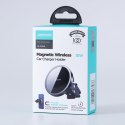 Joyroom samochodowy uchwyt magnetyczny bezprzewodowa indukcyjna ładowarka Qi 15 W (kompatybilna z MagSafe do iPhone) czarny (JR-