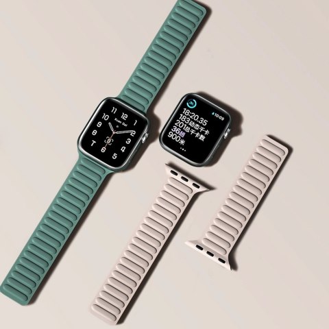 Magnetic Strap pasek do Watch 6 / 5 / 4 / 3 / 2 / SE (44mm / 42mm) magnetyczna opaska bransoleta bransoletka czerwony Magnetic Strap pasek do Watch 6 / 5 / 4 / 3 / 2 / SE (44mm / 42mm) magnetyczna opaska bransoleta bransoletka czerwony