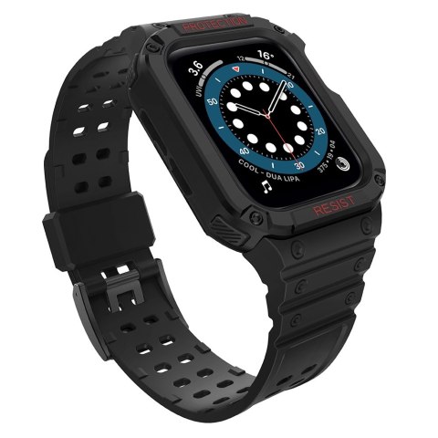 Protect Strap Band opaska z etui do Apple Watch 9 / 8 / 7 / 6 / 5 / 4 / 3 / 2 / SE / SE2 (41 / 40 / 38mm) obudowa pancerny pokro Protect Strap Band opaska z etui do Apple Watch 9 / 8 / 7 / 6 / 5 / 4 / 3 / 2 / SE / SE2 (41 / 40 / 38mm) obudowa pancerny pokro