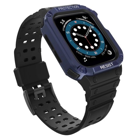 Protect Strap Band opaska z etui do Apple Watch 9 / 8 / 7 / 6 / 5 / 4 / 3 / 2 / SE / SE2 (41 / 40 / 38mm) obudowa pancerny pokro Protect Strap Band opaska z etui do Apple Watch 9 / 8 / 7 / 6 / 5 / 4 / 3 / 2 / SE / SE2 (41 / 40 / 38mm) obudowa pancerny pokro