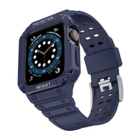 Protect Strap Band opaska z etui do Apple Watch 9 / 8 / 7 / 6 / 5 / 4 / 3 / 2 / SE / SE2 (41 / 40 / 38mm) obudowa pancerny pokro Protect Strap Band opaska z etui do Apple Watch 9 / 8 / 7 / 6 / 5 / 4 / 3 / 2 / SE / SE2 (41 / 40 / 38mm) obudowa pancerny pokro