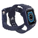 Protect Strap Band opaska z etui do Apple Watch 9 / 8 / 7 / 6 / 5 / 4 / 3 / 2 / SE / SE2 (41 / 40 / 38mm) obudowa pancerny pokro