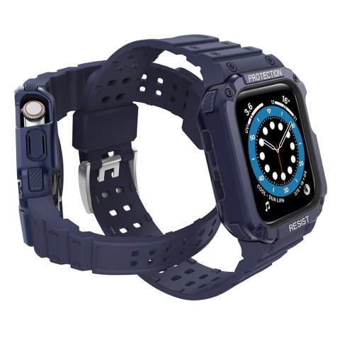 Protect Strap Band opaska z etui do Apple Watch 9 / 8 / 7 / 6 / 5 / 4 / 3 / 2 / SE / SE2 (41 / 40 / 38mm) obudowa pancerny pokro Protect Strap Band opaska z etui do Apple Watch 9 / 8 / 7 / 6 / 5 / 4 / 3 / 2 / SE / SE2 (41 / 40 / 38mm) obudowa pancerny pokro