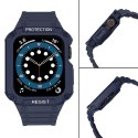 Protect Strap Band opaska z etui do Apple Watch 9 / 8 / 7 / 6 / 5 / 4 / 3 / 2 / SE / SE2 (41 / 40 / 38mm) obudowa pancerny pokro