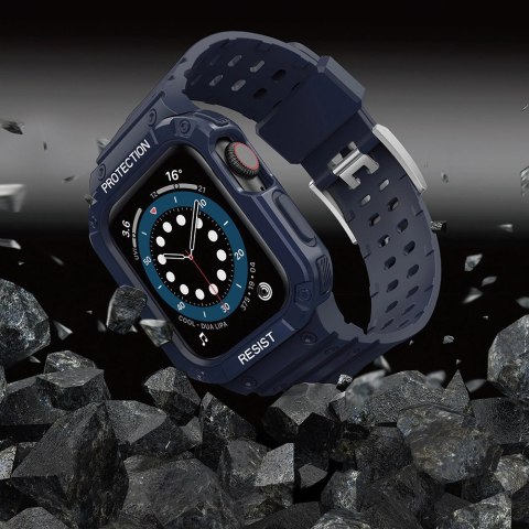 Protect Strap Band opaska z etui do Apple Watch 9 / 8 / 7 / 6 / 5 / 4 / 3 / 2 / SE / SE2 (41 / 40 / 38mm) obudowa pancerny pokro Protect Strap Band opaska z etui do Apple Watch 9 / 8 / 7 / 6 / 5 / 4 / 3 / 2 / SE / SE2 (41 / 40 / 38mm) obudowa pancerny pokro