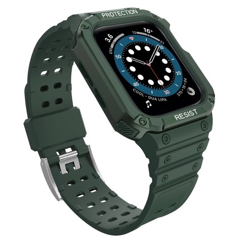 Protect Strap Band opaska z etui do Apple Watch 9 / 8 / 7 / 6 / 5 / 4 / 3 / 2 / SE / SE2 (41 / 40 / 38mm) obudowa pancerny pokro Protect Strap Band opaska z etui do Apple Watch 9 / 8 / 7 / 6 / 5 / 4 / 3 / 2 / SE / SE2 (41 / 40 / 38mm) obudowa pancerny pokro
